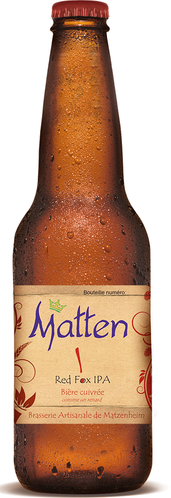 bouteille de biere Red Fox IPA de la brasserie Matten